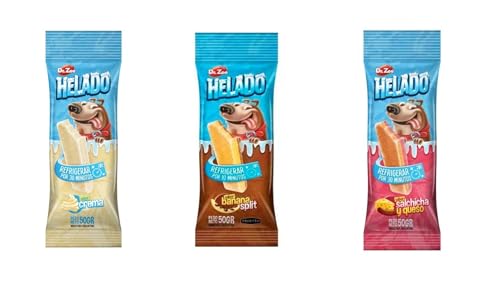 Dr.Zoo Eiscreme für Hunde | Verschiedene Geschmacksrichtungen Creme, Bananensplit oder Wurst und Käse | Lecker | (36 x 50 g, 12 x Banana Split 12 x Sahne, 12 x Wurst und Käse) von CT-TRONICS