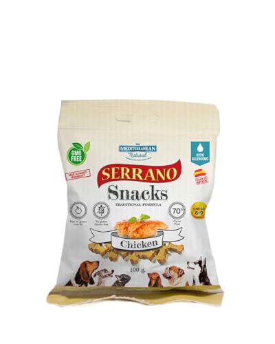 Serrano Mediterranean Natural Snacks für Hunde, 12 x 85g (Huhn, 25 x 85g) von CT-TRONICS