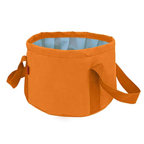 15 l faltbares tragbares Outdoor-Reisewaschbecken Faltbar Camping Waschbecken Eimer Schüssel Waschtasche Fuß Badeimer Orange von CTOBB