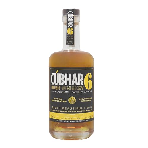 Cúbhar Irish Whiskey White Wine Single Cask - 700ml I Triple Distilled Single Malt Whiskey I Irischer Whiskey 6 Jahre in Chablis-Fass aus Weißwein gereift I Alc. 46% vol Limited Whiskey von CÚBHAR