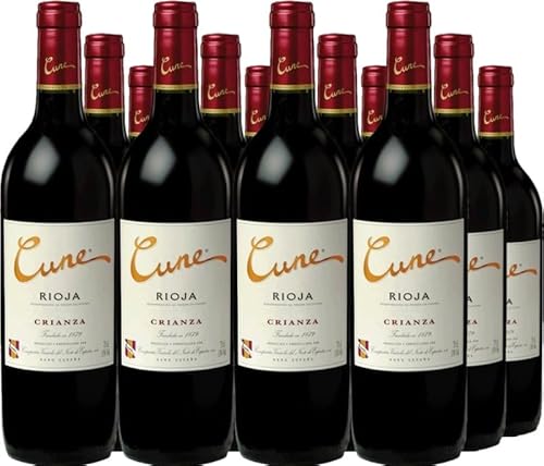 Bodegas CVNE - CUNE 12er Vorteilspaket Rioja Tinto Crianza DOCa 2020 (12 x 0.75 l) von Bodegas CVNE - CUNE