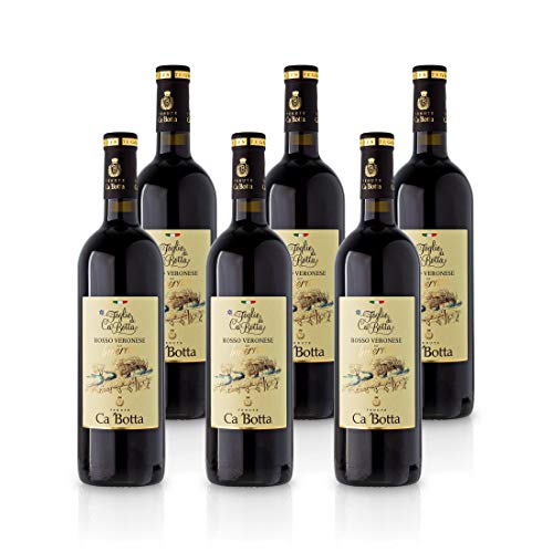 2018 Rosso Veronese Inverno IGT - Ca'Botta - Rotwein (halbtrocken) aus Italien/Verona Valpolicella, Paket mit:6 Flaschen von Ca'Botta