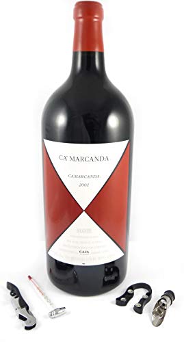 Ca'Marcanda Carmarcanda 2001 Angelo Gaja (5 litre - Jeroboam) Da zu vier Wein Zubehör, Korkenzieher, Giesser, Kapselabschneider,Weinthermometer, 1 x 5000ml von Gaja