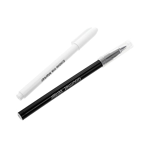 Cabilock 2St Essbarer Farb stift backdeko back zubehör grüner Zuckergussstift Lebensmittelfarbstifte Essbarer Tintenmarker essbarer Stift Häkeln Füller Schokolade Bleistift Textmarker von Cabilock