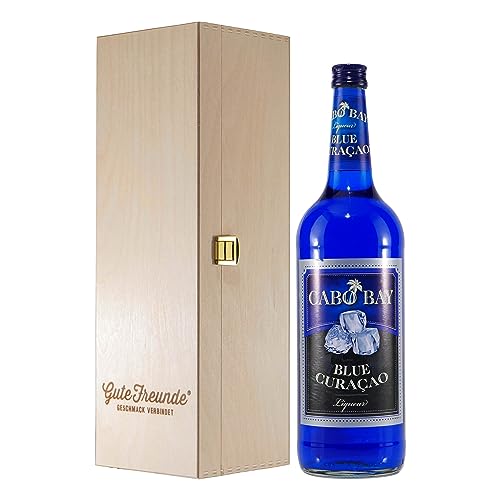 Cabo Bay Blue Curacao mit Geschenk-Holzkiste von Cabo Bay