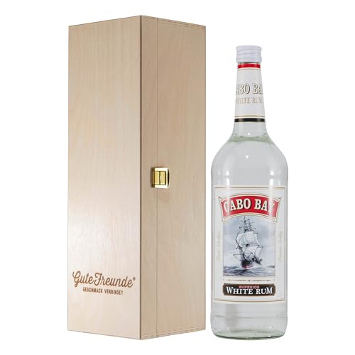 Cabo Bay White Rum mit Geschenk-Holzkiste von Cabo Bay