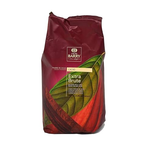 Cacao Barry Extra Brute Kakaopulver 1kg - Feines Kakaopulver von Callebaut für intensiven Schokoladengeschmack - Perfekt für Backen, Desserts und heiße Trinkschokolade für Profis und Hobbybäcker von Cacao Barry