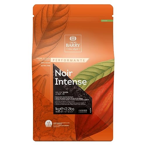 Cacao Barry Noir Intense Kakao, 1kg - intensiv schwarzes Kakaopulver von Cacao Barry