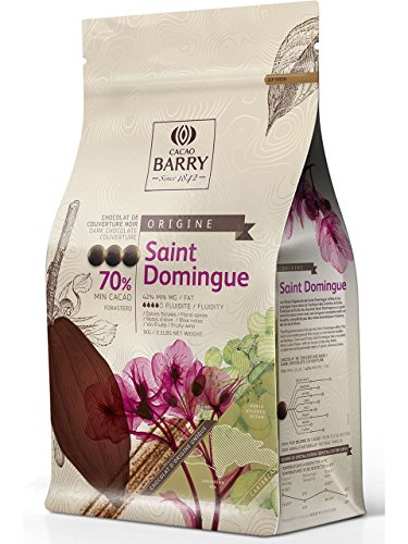 Cacao Barry Saint Domingue Single Origin Dark Chocolate Pistolen, 1 kg von Cacao Barry