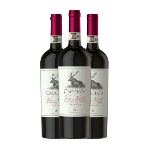 Cacciata Vino Nobile di Montepulciano 75 cl Rotwein (Karton mit 3 Flaschen von 75 cl) von Cacciata