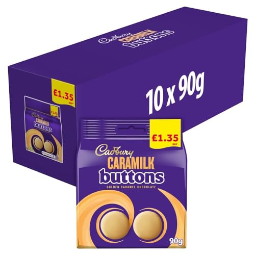 Cadbury Caramilk Golden Caramel Buttons Schokoladenbeutel, 90 g, 10 Beutel von Cadbury