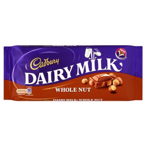Cadbury Dairy Milk Whole Nut 120g (Packung 13) von Cadbury