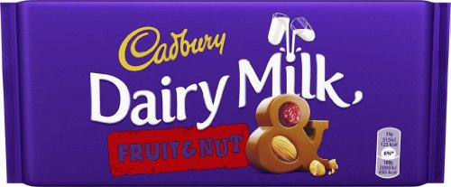 Cadbury Fruit & Nut Schokolade 2 x 200 g – cremige Milchschokolade mit Mandeln und getrockneten Trauben – leckere Süßigkeit mit vollmundigem Geschmack – Frucht & Nuss von Cadbury