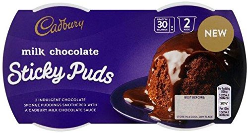 Cadbury Klebrig Puds Milchschokolade 2 Pro Packung von Cadbury