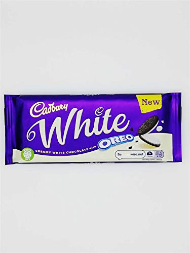 Cadbury Oreo White Chocolate Bar, 120 g, white chocolate with a delicious Oreo filling, Pack of 17 von Cadbury