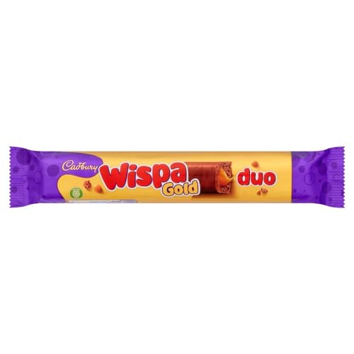 Cadbury Wispa Gold Duo Schokoladentafel, 67 g x 32 Riegel – importiert aus Großbritannien/England von Cadbury