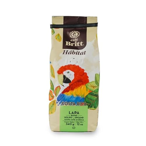 Café Britt® - Costa Rican Habitat Lapa Coffee (12 oz.) (1-Pack) - Whole Bean, Arabica Coffee, Kosher, Gluten Free, 100% Gourmet & Medium Light Roast von Cafe Britt