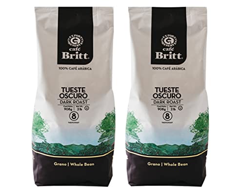 Cafe Britt Costa Rica Dunkle Röstung ganze Bohne Kaffee, 908 g Packung von Cafe Britt