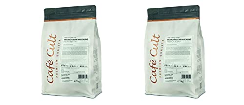 2 X NEU Café Cult Kaffee "Französische Mischung" in 1 kg Tüte, ganze Bohne = 2 kg von Café Cult