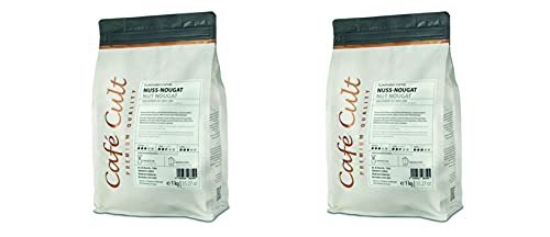 2 X NEU Café Cult Nuss-Nougat-Creme-Kaffee im 1 kg Beutel aromatisiert = 2 kg von Café Cult