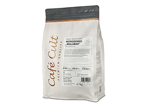 NEU Café Cult Kaffee India Monsooned Malabar in 1 kg Tüte, ganze Bohne von Café Cult