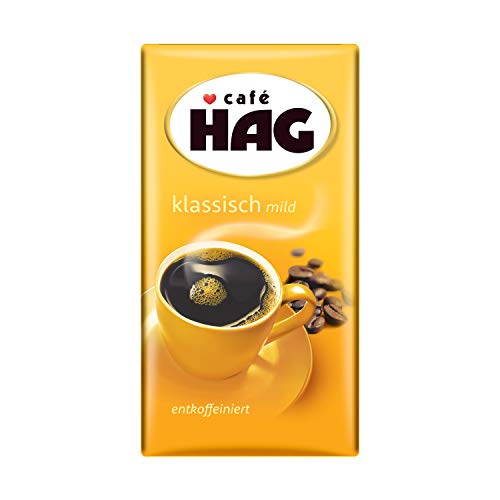 Cafe Hag Hag Filterkaffee Klassisch Mild, 500 g gemahlener Kaffee entkoffeiniert von Caffé HAG