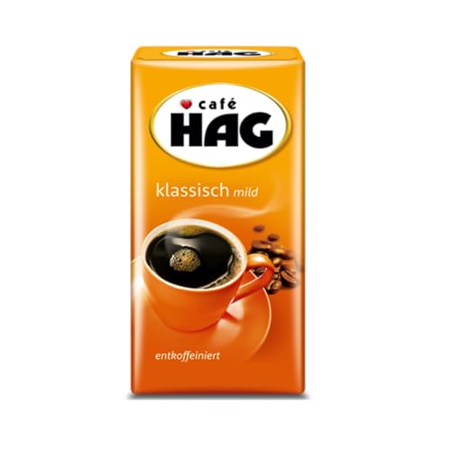 Café Hag Filterkaffee Klassisch Mild, 500 g gemahlener Kaffee entkoffeiniert von Caffé HAG