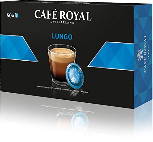 CAFÉ ROYAL Kapsel, LUNGO, nussig-schokoladig, koffeinhaltig, 50 x 6 g (50 Stück), Sie erhalten 1 Packung á 50 Stück von Café Royal