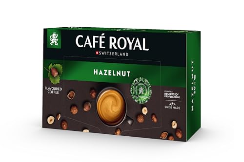 Café Royal Professional Pads, Hazelnut Flavoured coffee, 50 Nespresso ®* Professional compatible Pads for office and hospitality, Rainforest Alliance certified, 100% Arabica coffee, flavoured von Café Royal