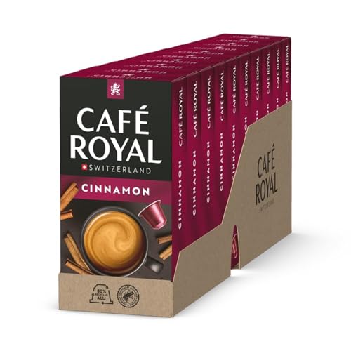 Café Royal Cinnamon Flavoured 100 Kapseln für Nespresso Kaffee Maschine - 4/10 Intensität - UTZ-zertifiziert Kaffeekapseln aus Aluminium von Café Royal