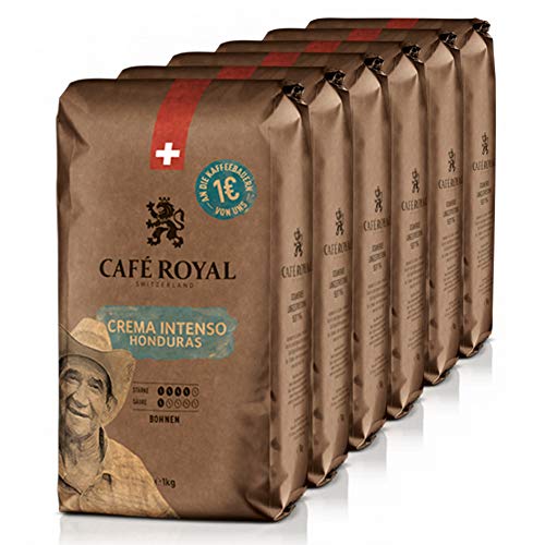 Café Royal Honduras Crema Intenso Bohnenkaffee, Intensität 4/5, 6er Pack (6 x 1 kg) von Café Royal