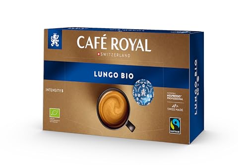 Café Royal Professional Pads, Bio Lungo, 50 Nespresso (R) Professional kompatible Pads für Office und Gastronomie, Bio und Fairtrade zertifiziert, 100 Prozent Arabica, Intensität 5 von Café Royal