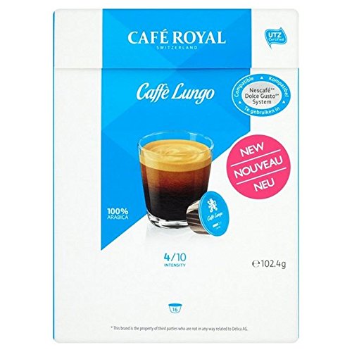 Cafe Royal Lungo Dolce Gusto Kompatibel Kaffeepads 16 Pro Packung (Packung mit 2) von Café Royal