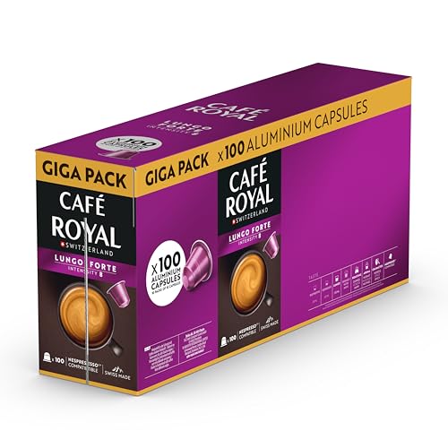 Café Royal Lungo Forte Kaffeekapseln - 100er Pack, kompatibel mit Nespresso®* Maschinen, Intensiver Geschmack von Café Royal