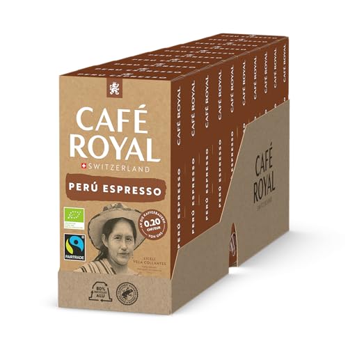 Café Royal Peru Espresso Bio Havelaar 100 Kapseln für Nespresso Kaffee Maschine - 8/10 Intensität - UTZ-zertifiziert Kaffeekapseln aus Aluminium von Café Royal