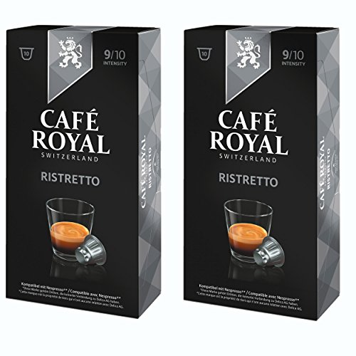 Café Royal Ristretto, Kaffee, Röstkaffee, Kaffeekapseln, Nespresso Kompatibel, 20 Kapseln von Café Royal