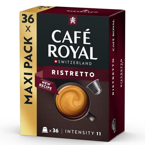 Café Royal, Ristretto, 36 Nespresso ®* compatible capsules, 80% recycled Aluminium, Rainforest Alliance certified, intensity 11 von Café Royal