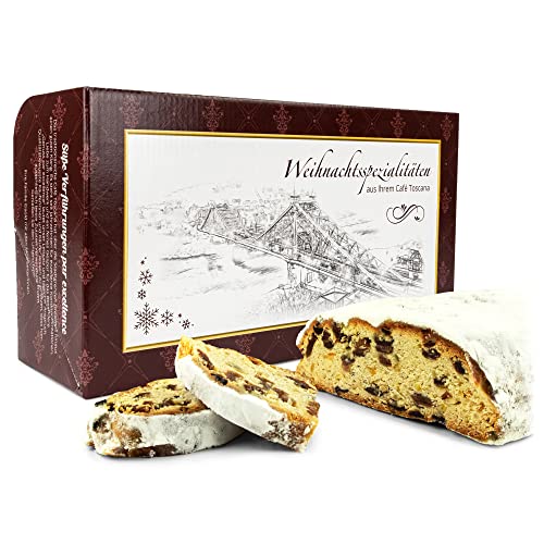 Eisold GenussManufaktur - Original Dresdner Christstollen® 1,5 kg - ausgezeichnet mit dem Qualitätssiegel/Dresdner Stollen Original/Echter Dresdner Christstollen in hochwertigem Stollenkarton von Café Toscana Ihre Konditorei Eisold