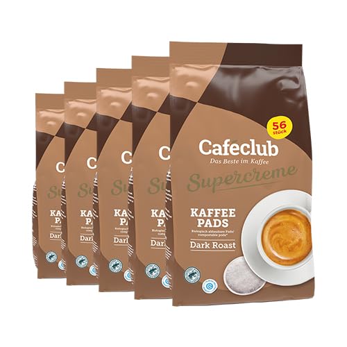 Caféclub - Supercreme Kaffeepads Dark Roast - 5x 56 pads von Caféclub