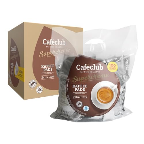 Caféclub - Supercreme Kaffeepads Extra Dark - 8x 100 Pads von Caféclub