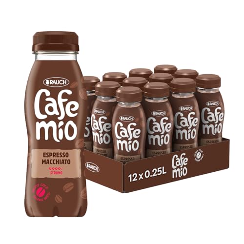 Cafemio Espresso Macchiato | Eiskaffee-Genuss To-Go | Einzigartiger Kaffeegeschmack mit bester Alpenmilch aus Österreich | die Kaffeepause für unterwegs | 12x 250ml PET von Cafemio