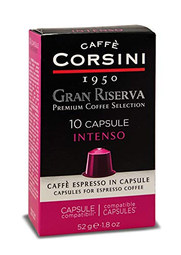 Caffè Corsini Gran Riserva Intense Espresso Coffee 6 Packung Mit 10 Nespresso Kepseln, 640 g von CAFFÈ CORSINI 1950