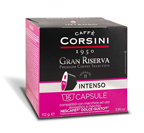 Caffè Corsini - 96 Kompatible Dolce Gusto Kapseln, Gran Riserva Intensiv, 6 Boîtes à 16 Kapseln, 672g von CAFFÈ CORSINI 1950