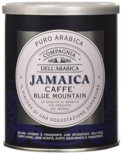Caffè Corsini - Compagnia dell'Arabica Jamaica Blue Mountain Specialty Coffee. Jamaica Single Origin Gemahlener Kaffee für Espresso und Mokka, intensiv und fruchtig, 250 g Dose von CAFFÈ CORSINI 1950