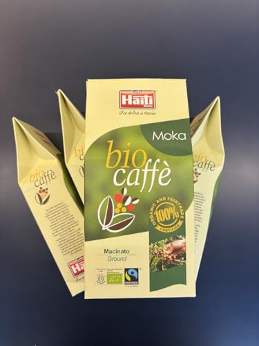 Caffè Haiti Roma Biocaffè Moka 100% Bio 100% Fairtrade gemahlener Kaffee 4 x 250 g von Caffè Haiti Roma