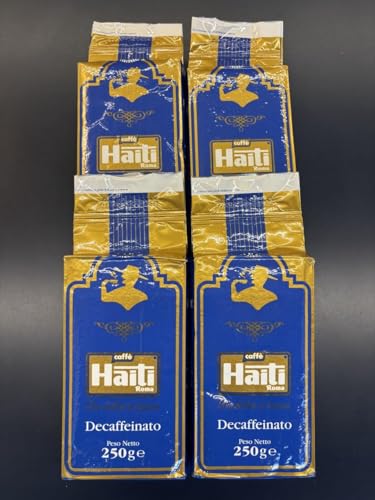 Caffè Haiti Roma Entkoffeinierter gemahlener Kaffee Vakuum verpackt 4 x 250 g von Caffè Haiti Roma