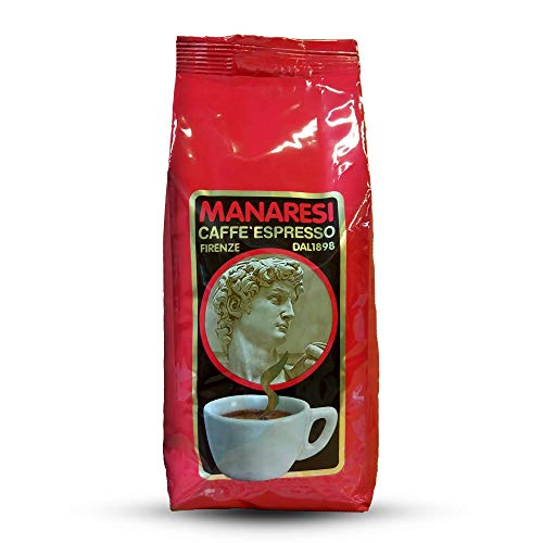 Manaresi Kaffee Rosso Bohnen, 1er Pack (1 x 1 kg) von Caffe' Manaresi