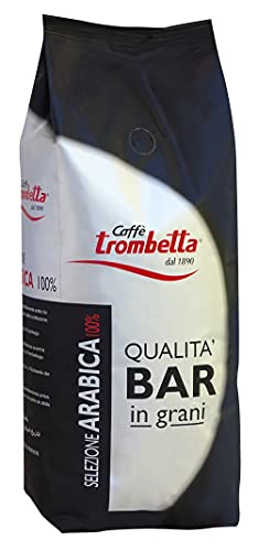 Caffè Trombetta Arabica Bar, geröstete Kaffeebohnen, Italien Kaffee. Edle Mischung aus hochwertigen 100% Arabicabohnen - 1 Kg von Caffe Trombetta