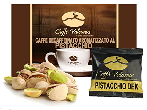 Caffè Vulcanus - 50 ESE44 Pads - Entkoffeinierter Kaffee mit Pistaziengeschmack von Caffè Vulcanus