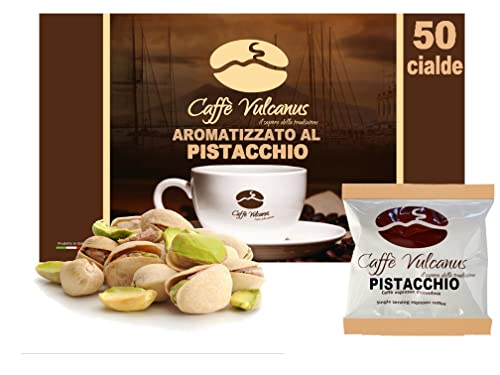 Caffè Vulcanus – Kaffee mit Pistaziengeschmack – 50 kompostierbare ESE44-Pads von Caffè Vulcanus